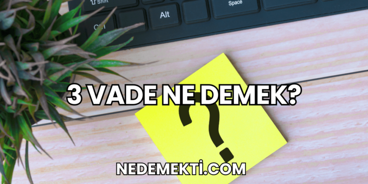 3 Vade Ne Demek?