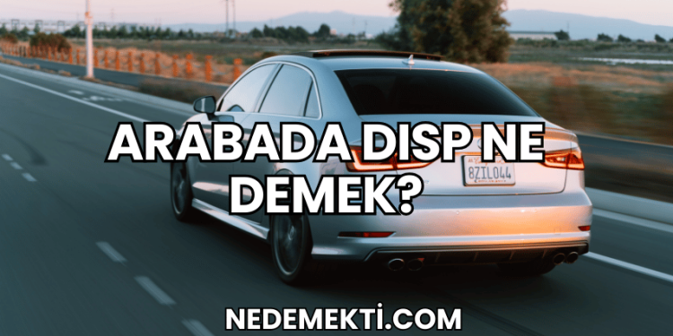 Arabada DISP Ne Demek?