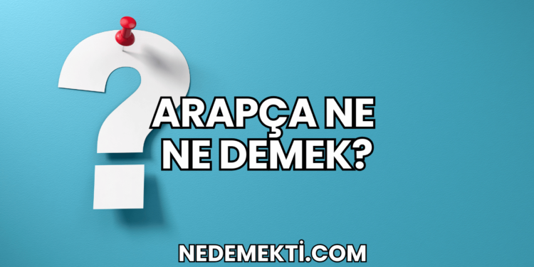 Arapça Ne Ne Demek?