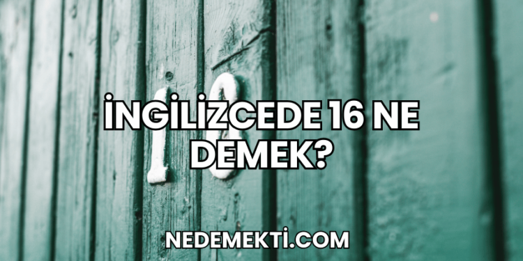 İngilizcede 16 Ne Demek?