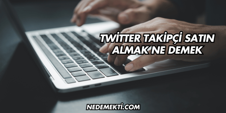 Twitter Takipçi Satın Almak Ne Demek